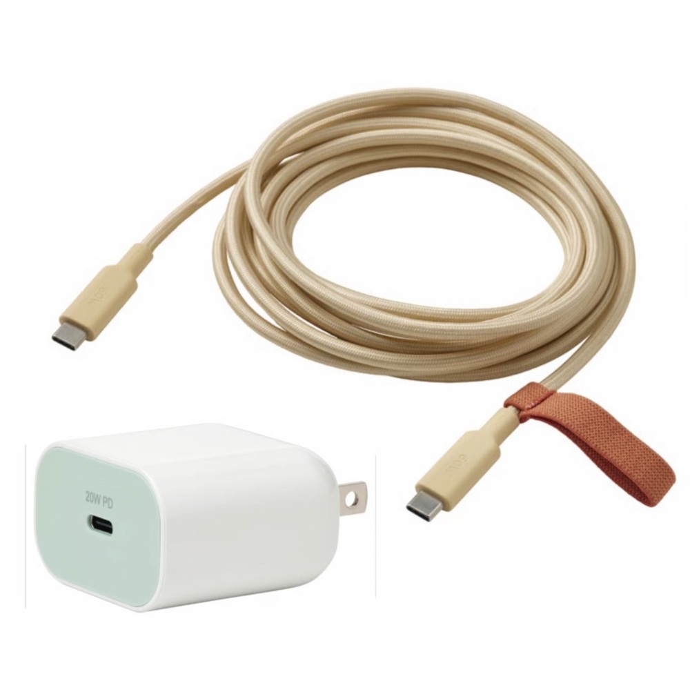 Ikea Usb-C to UsbC cable and wall block bundle phone charger iphone cord